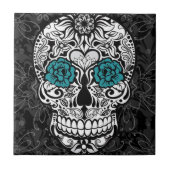 Fancy suiker in de stad Fancy schedel Tegeltje (Voorkant)