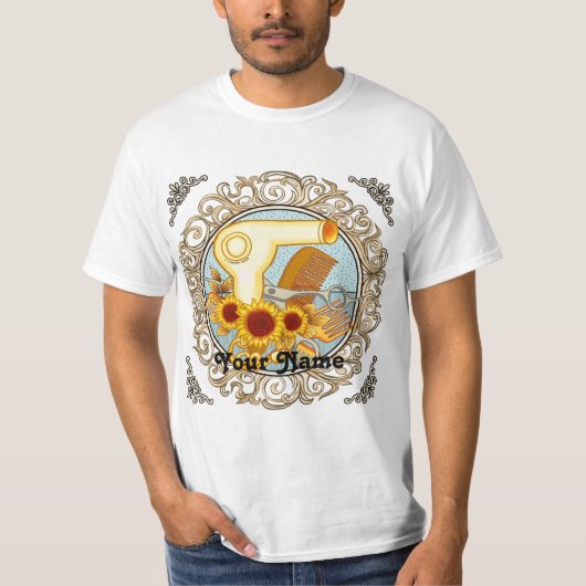 Fancy Sunflowers Schoonheidsspecialiste T-Shirt (Voorkant)
