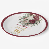 Fancy Sweet 16 Blush Burgundy Gouden Bord (Gekanteld)