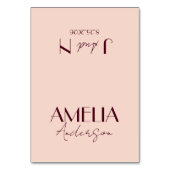 Fancy Sweet Cream Wine Classy Wedding Place Cards Kaart (Voorkant)