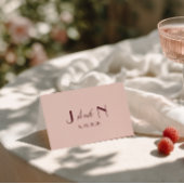 Fancy Sweet Cream Wine Classy Wedding Place Cards Kaart