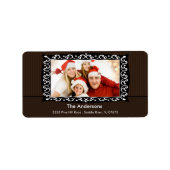 Fancy Swirls Lijst FOTO Retouradres Label (Voorkant)