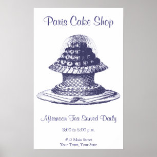 Fancy Tea Room Sign., Keukendecor Poster