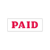 Fancy tekst BETAALD Algemeen Business Red Ink Zelfinktende Stempel (Design)
