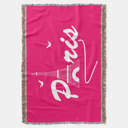 Fancy tekst voor Eiffeltoren in Parijs Deken (Voorkant Verticaal)