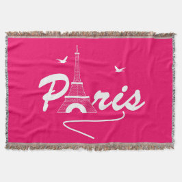 Fancy tekst voor Eiffeltoren in Parijs Deken