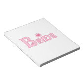 Fancy tekstbride notitieblok (Schuin)