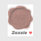 Fancy Terra Cotta Wax Persoonlijke vinyl Sticker (Vel)