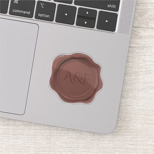 Fancy Terra Cotta Wax Persoonlijke vinyl Sticker (Detail)