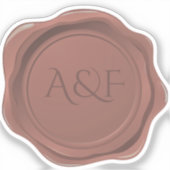 Fancy Terra Cotta Wax Persoonlijke vinyl Sticker (Voorkant)