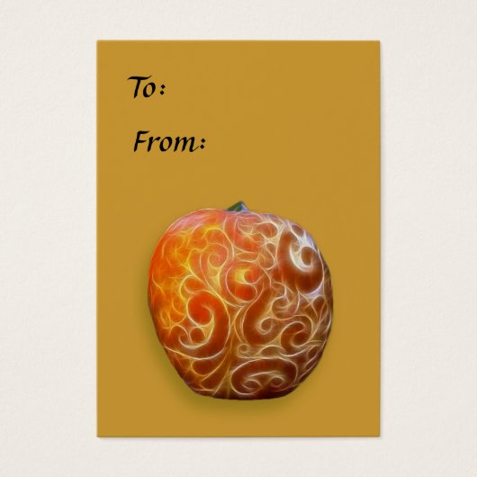 Fancy Thanksgiving pompoen Label! Visitekaartjes (Voorkant)