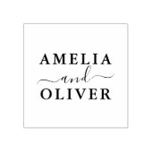 Fancy Timeless Modern Minimalist Wedding | Names  Rubberstempel (Afrduk)