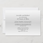 Fancy Tin 10e huwelijksjubileum uitnodiging (Achterkant)