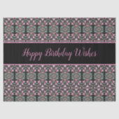 Fancy tissuepapier met vrolijke verjaardagswensen (Voorkant)