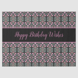 Fancy tissuepapier met vrolijke verjaardagswensen