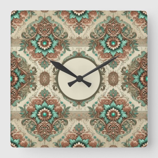 Fancy traditioneel vierkante klok (Voorkant)