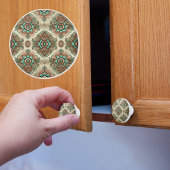 Fancy traditionele bloemen keramische knop