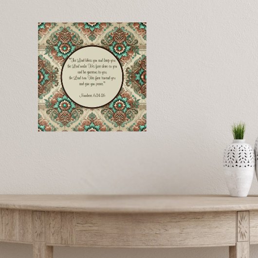 Fancy traditionele zegening poster