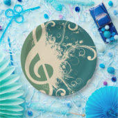 Fancy Treble Clef Papieren Bordje (Feest)