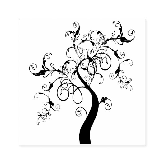 fancy Tree Art-stempel Rubberstempel (Afrduk)