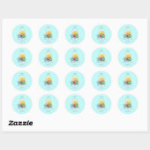 Fancy Tropical Drink for Chickens Ronde Sticker (Vel)
