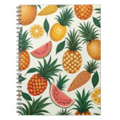 fancy Tropical Fruit Pattern Design notitieboek (Voorkant)