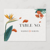 Fancy tropische bloemen bruiloft-dank u kaart 2 (Voorkant)