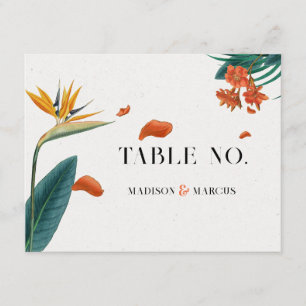 Fancy tropische bloemen bruiloft-dank u kaart 2