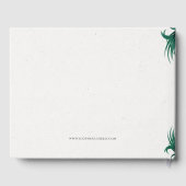 Fancy Tropische Bloemen Bruiloft Gastenboek (Achterkant)