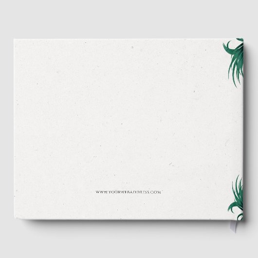 Fancy Tropische Bloemen Bruiloft Gastenboek (Achterkant)