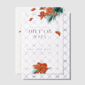 Fancy Tropische Bloemen Bruiloft - Save The Date Vellum Uitnodigingen (Offset (Uitnodiging))