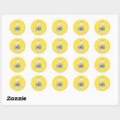 Fancy Tropische Drank voor Kippen Ronde Sticker (Vel)