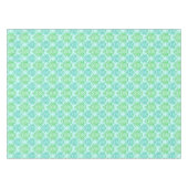 Fancy Turquoise Groen Damast Patroon Tafelkleed (Voorkant (Horizontaal))