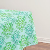 Fancy Turquoise Groen Damast Patroon Tafelkleed (Voorbeeld)