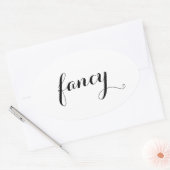 Fancy typografie ovale sticker (Envelop)