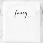 Fancy typografie ovale sticker (Tas)