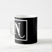 Fancy typografische letter N Koffiemok (Voorkant links)