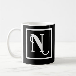 Fancy typografische letter N Koffiemok