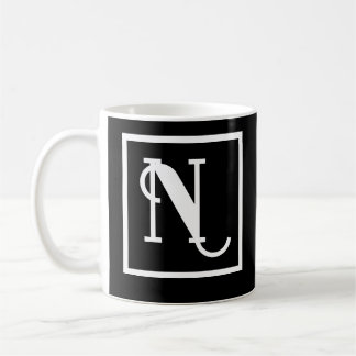 Fancy typografische letter N Koffiemok