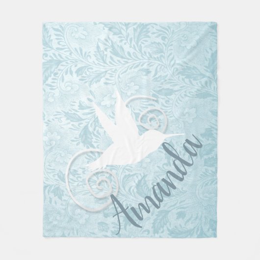 Fancy uit-knip-kolibrie fleece deken (Voorkant)