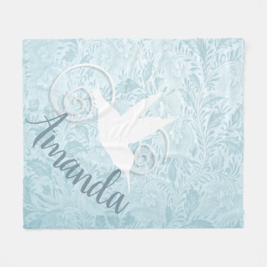 Fancy uit-knip-kolibrie fleece deken (Voorkant (Horizontaal))