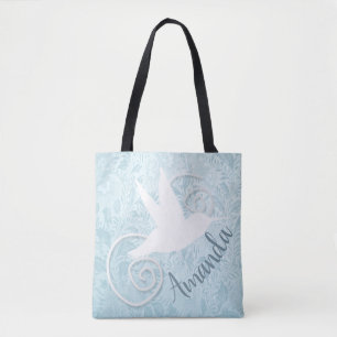 Fancy uit-knip-kolibrie tote bag