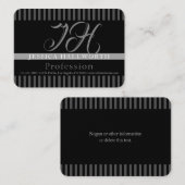 Fancy uiterlijk | Elegant monogram Visitekaartje (Voorkant / Achterkant)