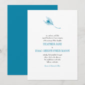 Fancy uitnodiging tot het huwelijk van Peacock (Voorkant / Achterkant)