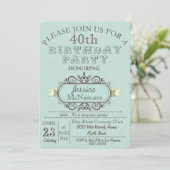 Fancy uitnodiging tot het indienen van een blauwe  (Staand voorkant)