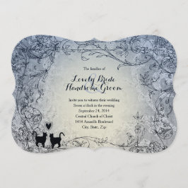 Fancy uitnodiging tot het uitzenden van een blauwe