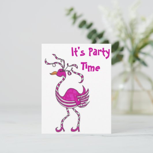 Fancy Uitnodiging van de Tijd van de Partij van Fl (Staand voorkant)