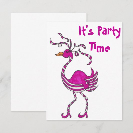 Fancy Uitnodiging van de Tijd van de Partij van Fl (Voorkant / Achterkant)