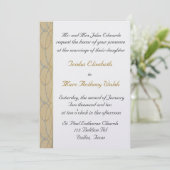 Fancy uitnodiging voor bruiloft (Staand voorkant)