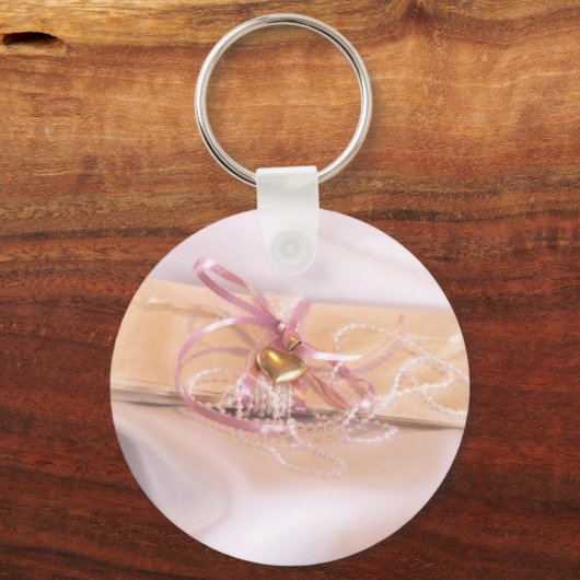 Fancy uitnodiging voor bruiloft sleutelhanger (Voorkant)